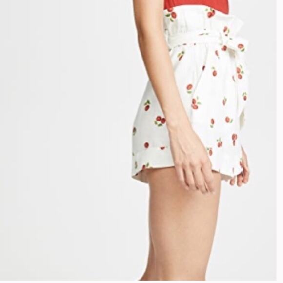 Anthropologie FARM RIO Mini Pitanga Cherry Paperbag Shorts XS NWT - Picture 11 of 11